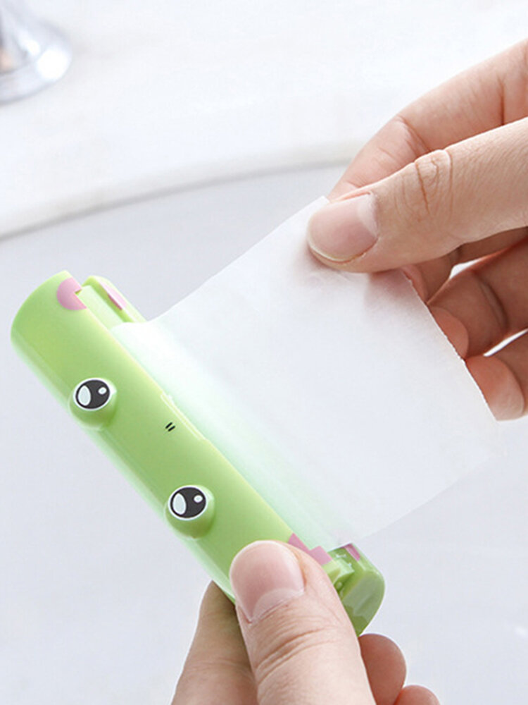 Mini feuille de savon pour les mains à laver jetable Grenouille mignonne désinfectant le papier de savon pour les mains