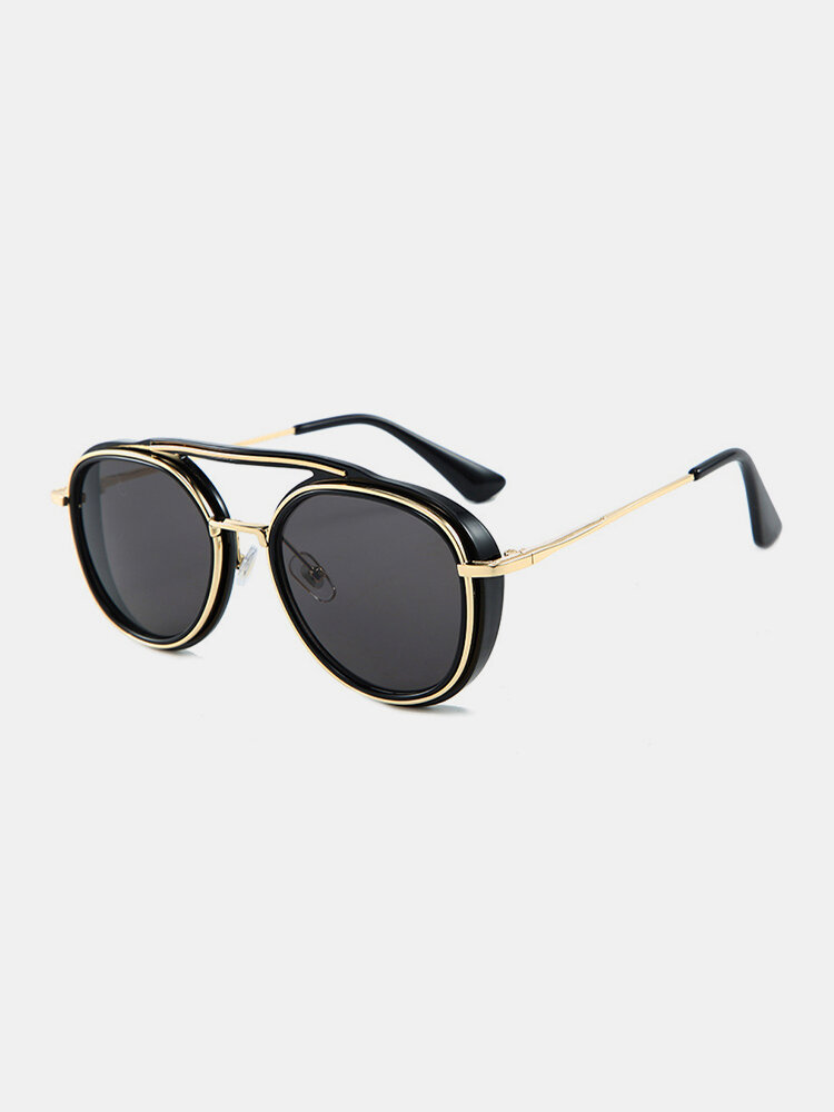 Men Full Thick Frame UV Protection Fashion Vintage Sunglasses
