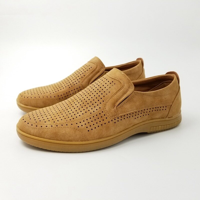 Men Breathable  Casual Leather Flat Shoes