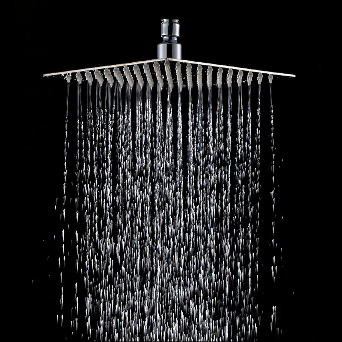 

8 Inch Stainless Steel Rainfall Shower Head Bathroom Square Silver Pressurize Shower Head