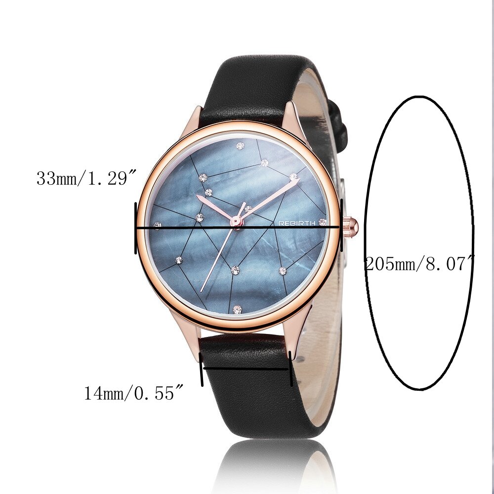 Trendy Fashion Women Watch Waterproof Leather Quartz Watch Round Shape Thin Watch