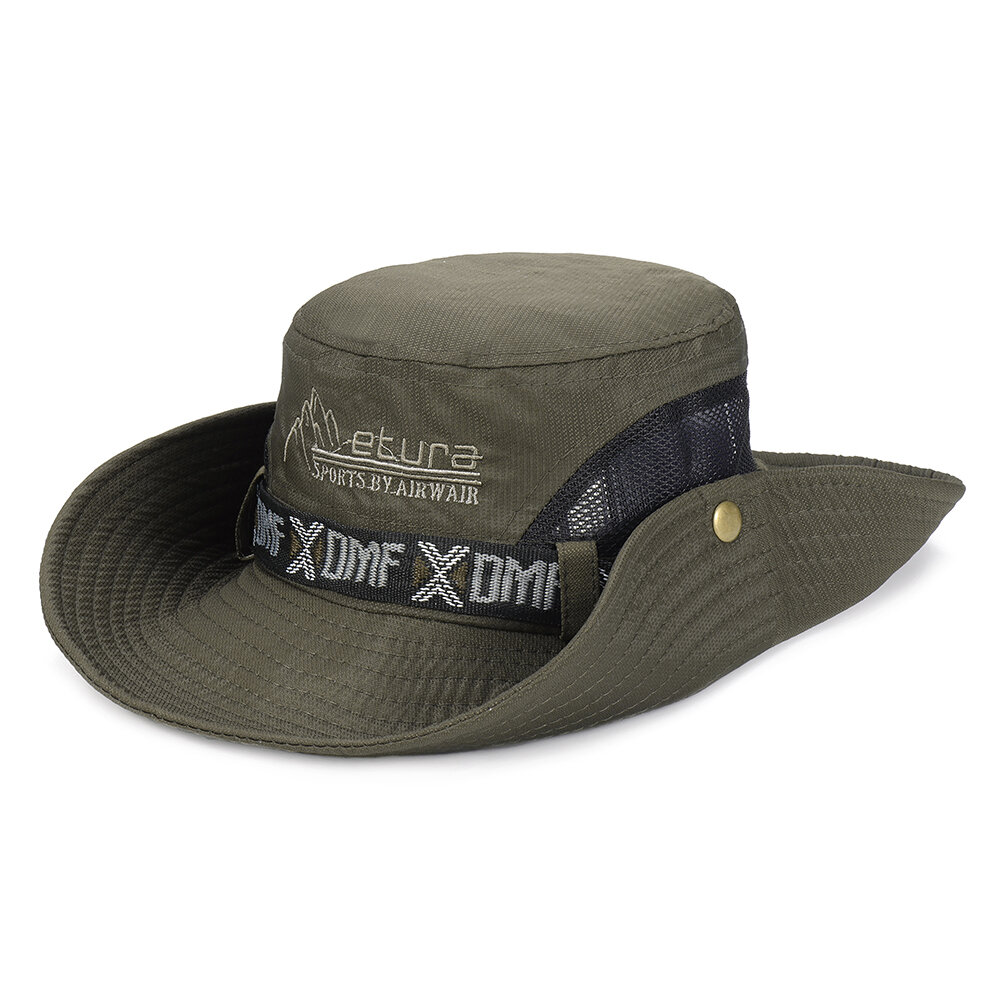 

Mens Foldable Breathable Visor Bucket Hats Fisherman Hat Outdoor Climbing Sunshade Cap, Khaki;beige;army green;green;gray