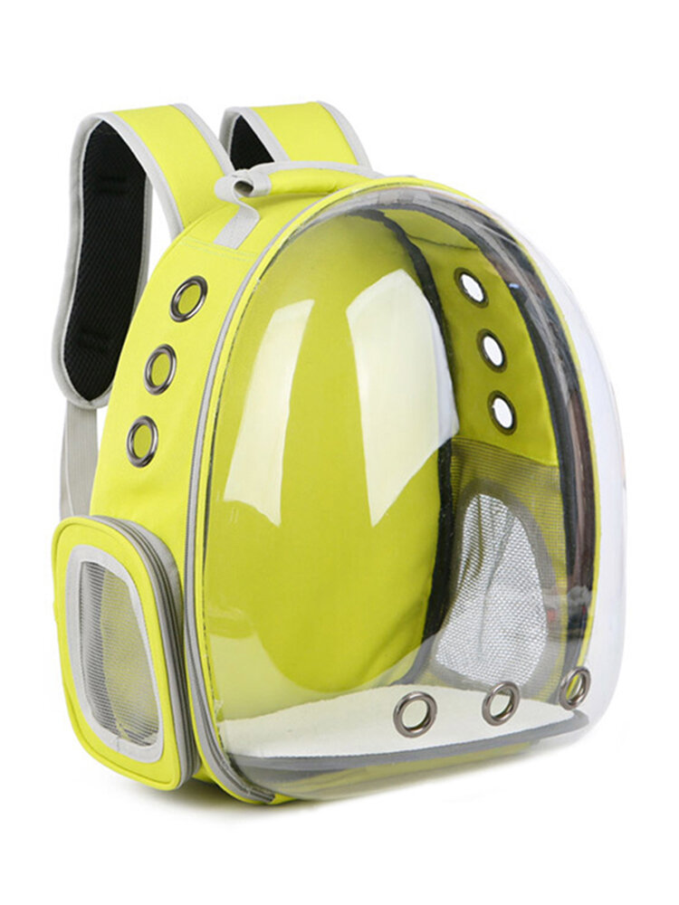 3色通気性透明ペット犬猫旅行バックパックキャリア透明スペースカプセル