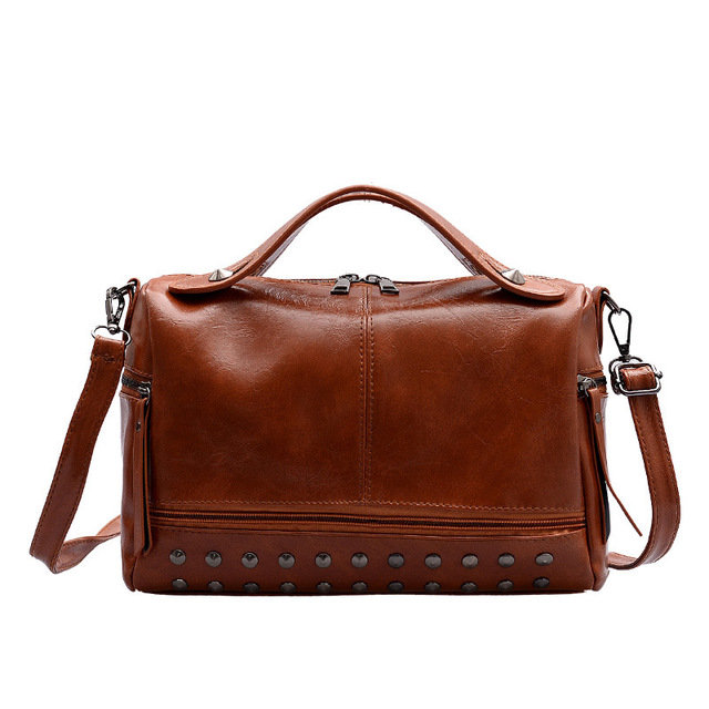 Women Pu Leather Large Capacity Handbag 