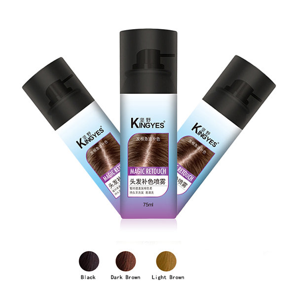 KINGYES Hair Dye Spray Fast Temporary Hair Dye Black Brown Color Portable Hair Care
