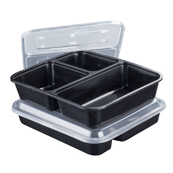 10 Meal Prep Disposable Box Lunch Bpa Free Boxes Plastic Lunch Boxes Three Grid