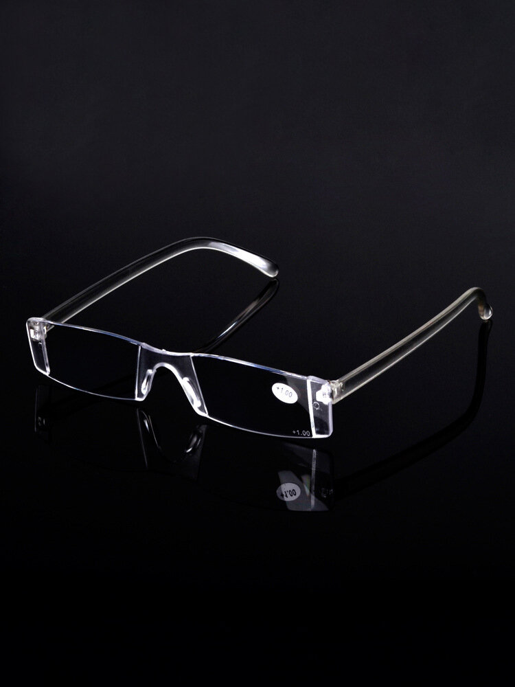 Portable Rimless Reading Glasses Light Flexible Presbyopia Eyeglasses Resin Lens Ultra Lightweight