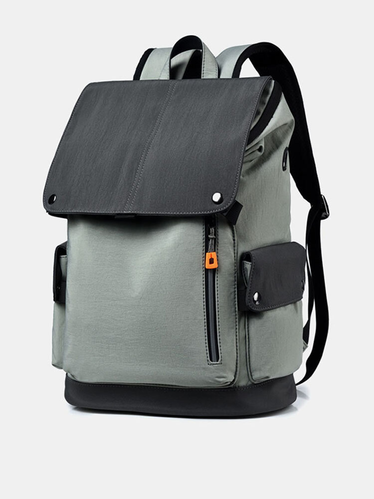 Men Large Capacity Earphone Hole Travel Laptop Bag Backpack