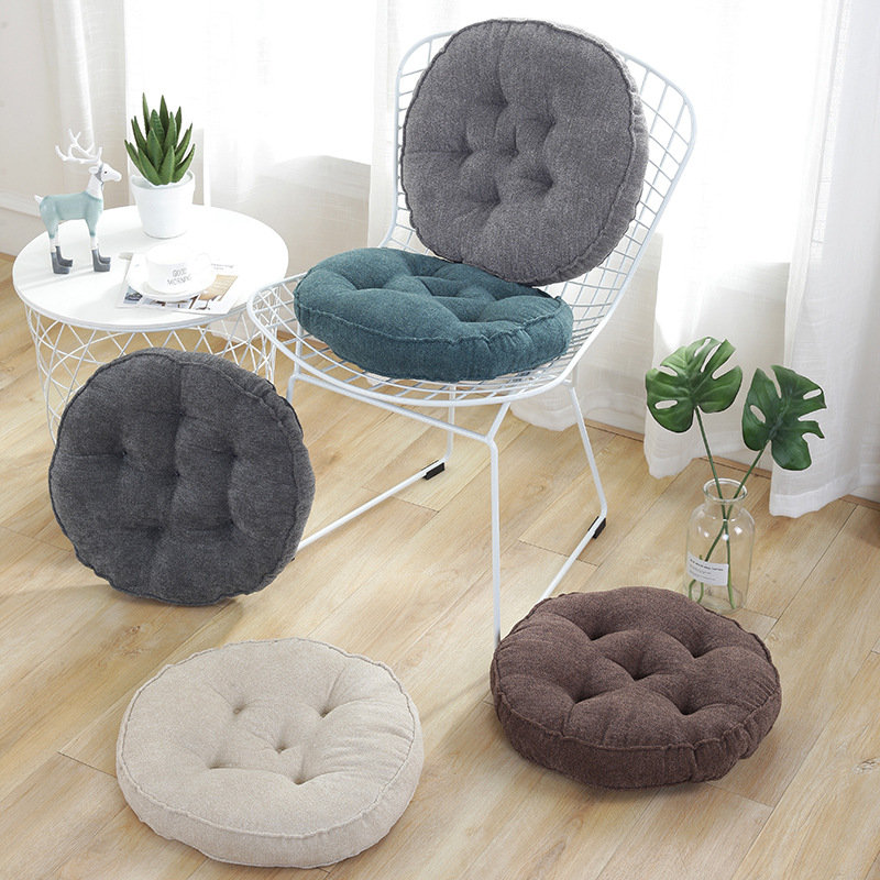 45cm Diametre Thick  Round Seat Cushion PP Cotton Filling Sofa Chair Sit Pad Tatami Yoga Seat Mat