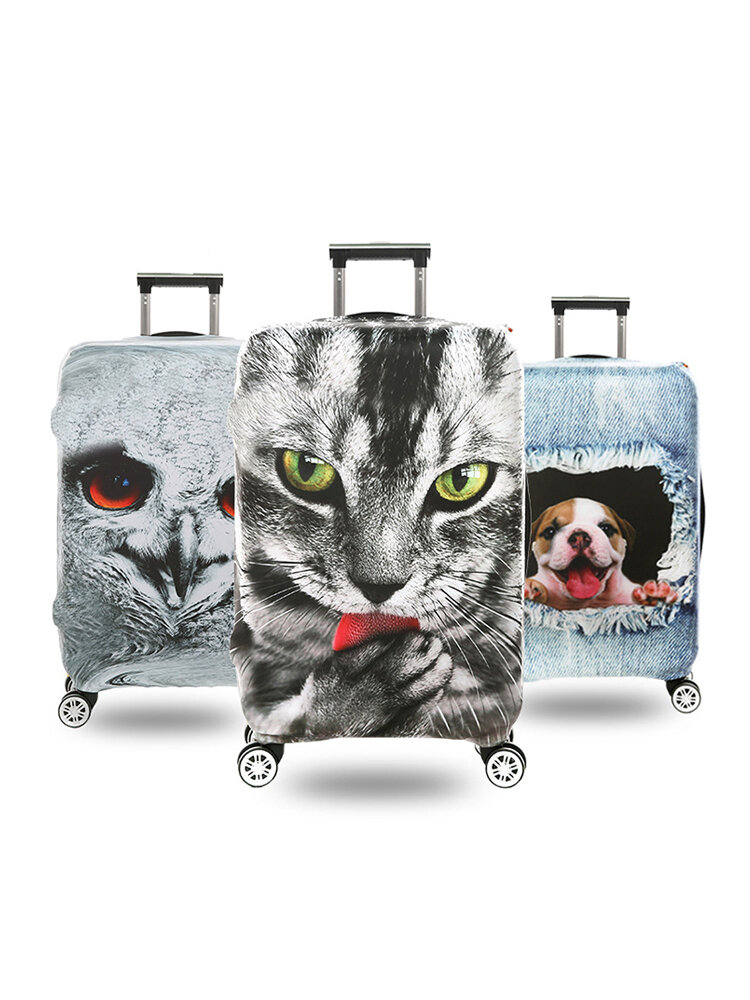 Thickening Cute Animal Luggage Cover Elastic Spandex Suitcase Cover Durable Suitcase Protector