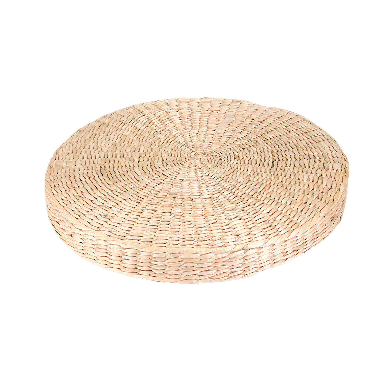 50 x 6cm Thick Round Pouf Tatami Natural Straw Meditation Mat Cushion Floor Yoga Wicker Mat