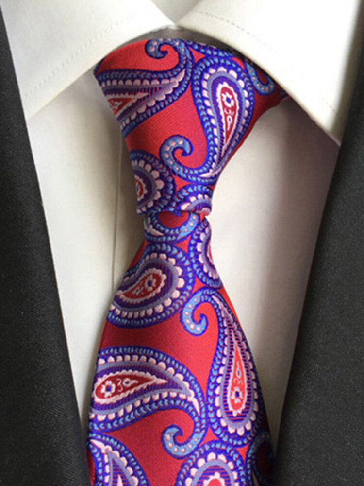 8*145CM Casual Dress Professional Business Men's Tie Polyester Silk Jacquard Tie