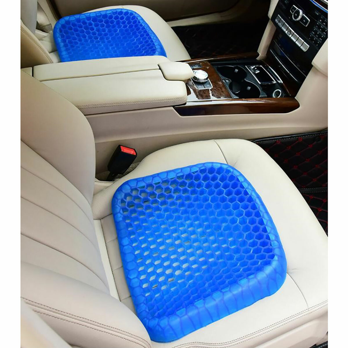 

Summer Gel Honeycomb Cushion Egg Cushion Car Office Cushion Cool and Breathable Ice Mat Sitter Multifunctional Silicone, Blue
