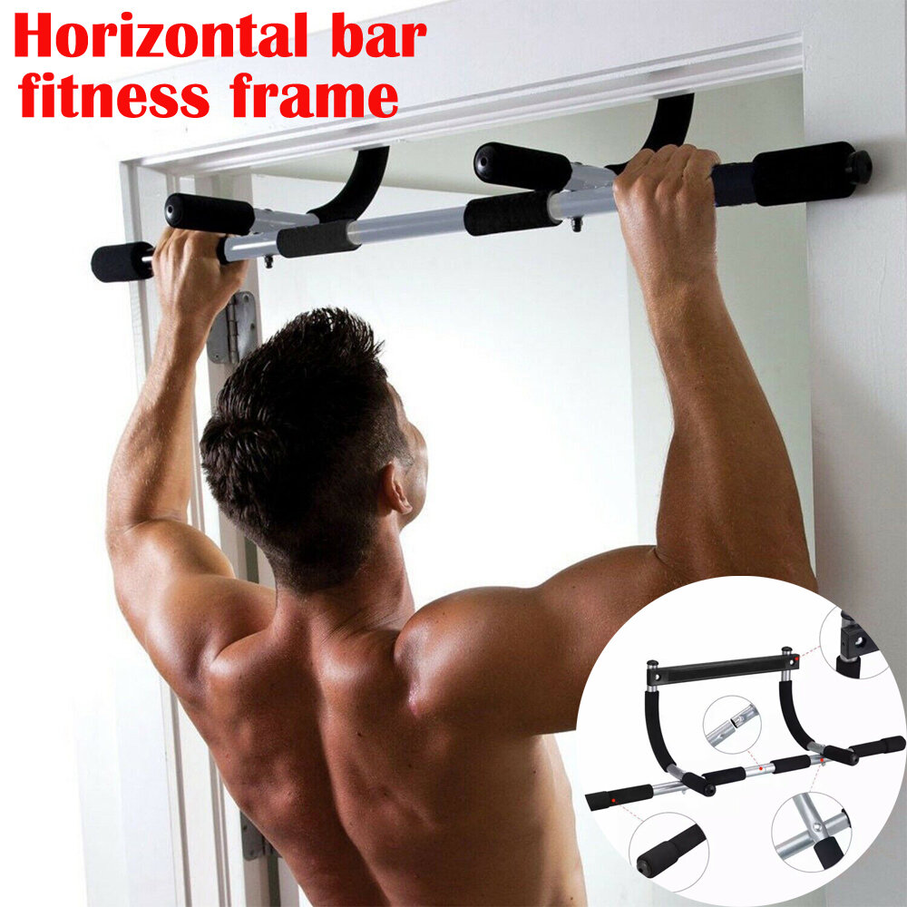 

Pull-up Bars Home Fitness Horizontal Pull-ups Gym Upper Body Workout Bar On The Doorway Wall Indoor, Black
