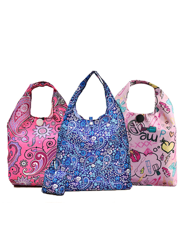 

Foldable Waterproof Shopping Storage Bag Potable Reusable Handle Grocery Bag, #02;#03;#04;#05;#08