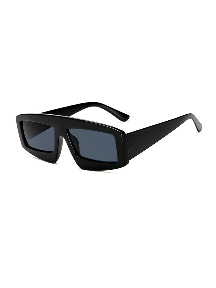 Men Anti-UV PC Lens Glasses Irregular Square Sunglasses 