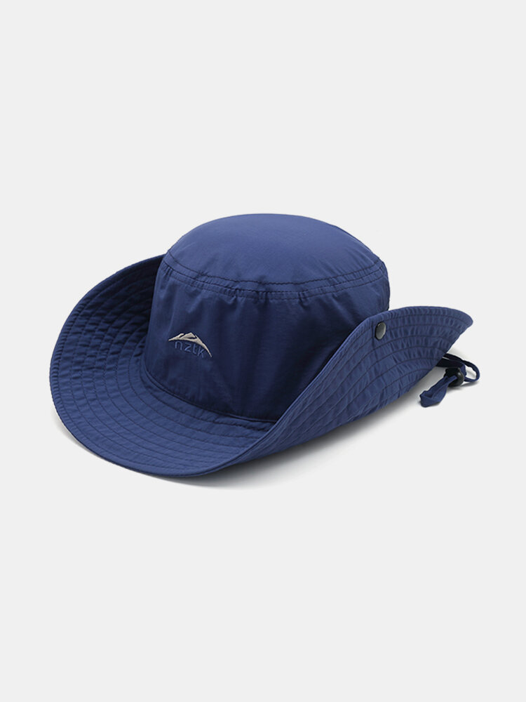 Men Folding Summer Sun Cap Breathable Adjustable Fishing Bucket Hat Outdoor Visor Hat