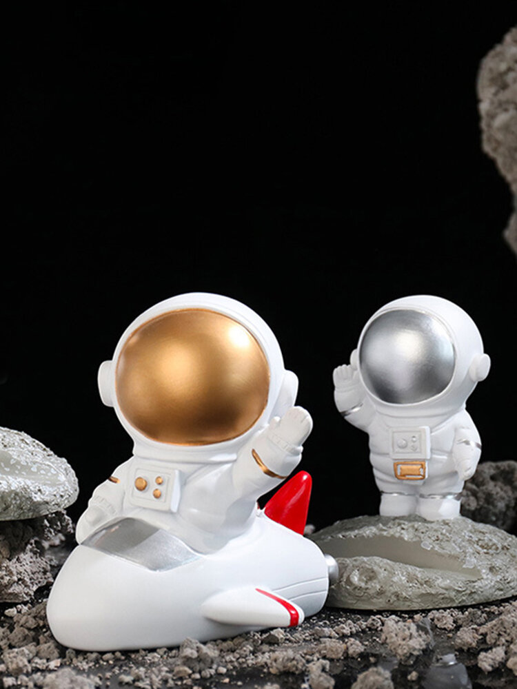 1 pz Creatività Scultura Astronauta Spaceman Modello Casa Resina Artigianato Decorazione Scrivania