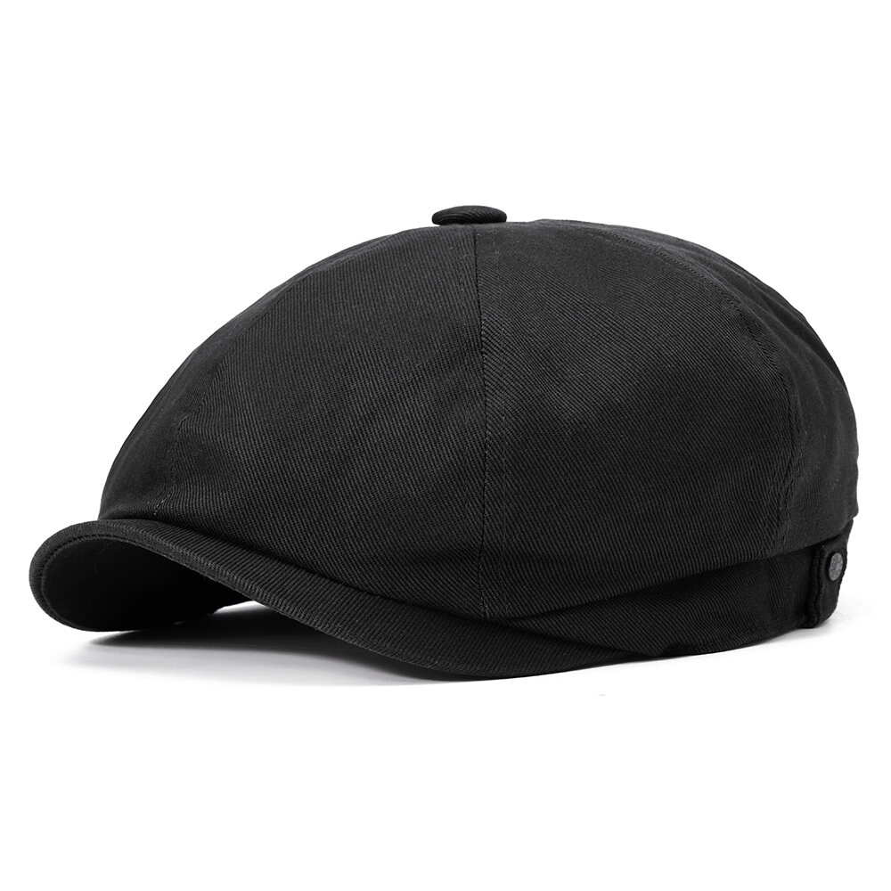 

Men Denim Cotton Washed Newsboy Hat Windproof Wild Outdoor Travel Octagonal Cap Beret Cap, Brown;black;grey;blue