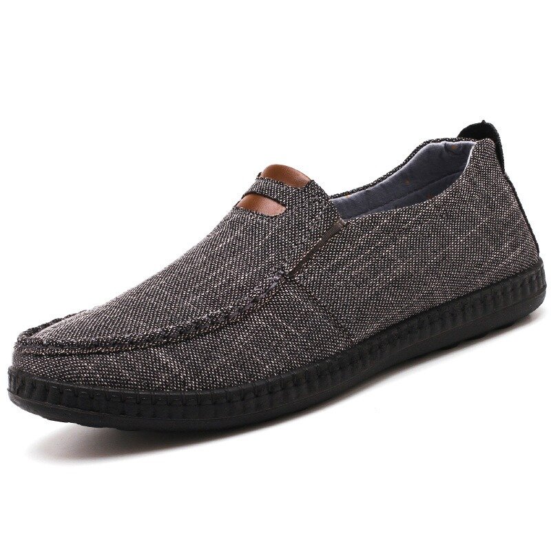 Men Moc Toe Canvas Soft Sole Flat Slip On Casual Loafers - NewChic