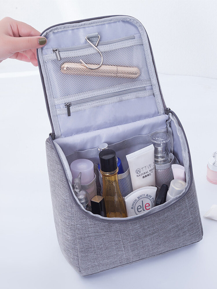 Portable Travel Cosmetic Bag With Hooks Large-capacity Cosmetic Organizer