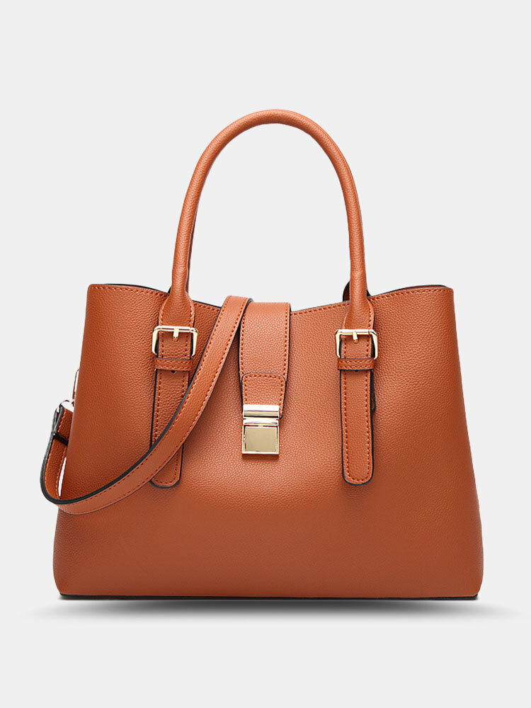 Women PU Leather Large Capacity Satchel Bag Handbag Crossbody Bag Shoulder Bag
