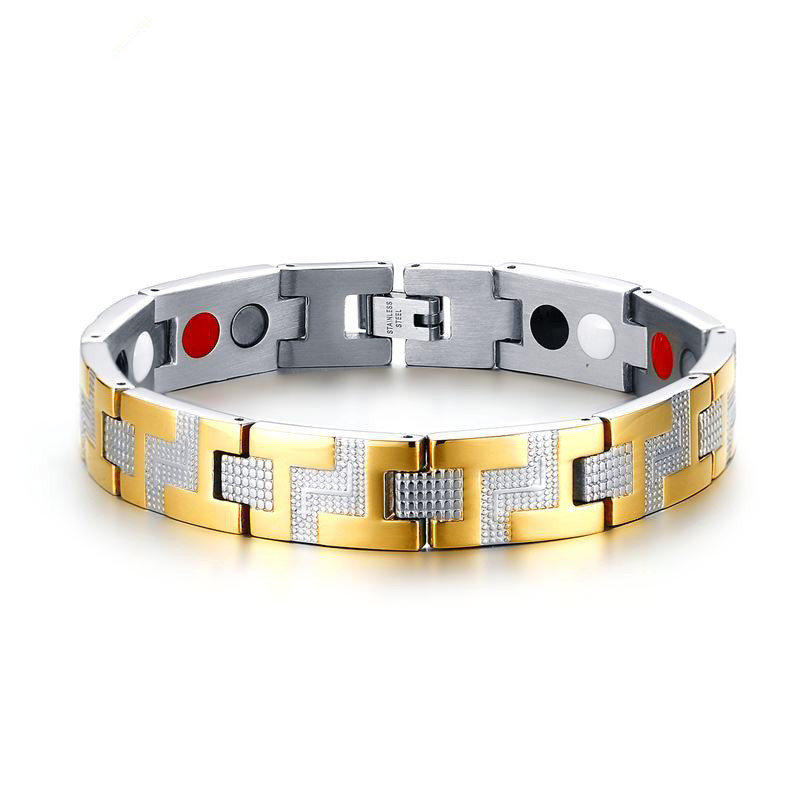 Trendy Chain BraceletSingle Row Magnetic Bracelet Elegant Gold Jewelry Accessories for Men