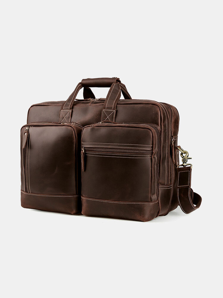 Men Multifunction Vintage Large Capacity 15.6 Inch Laptop Bags Briefcases Shoulder Bag Handbag
