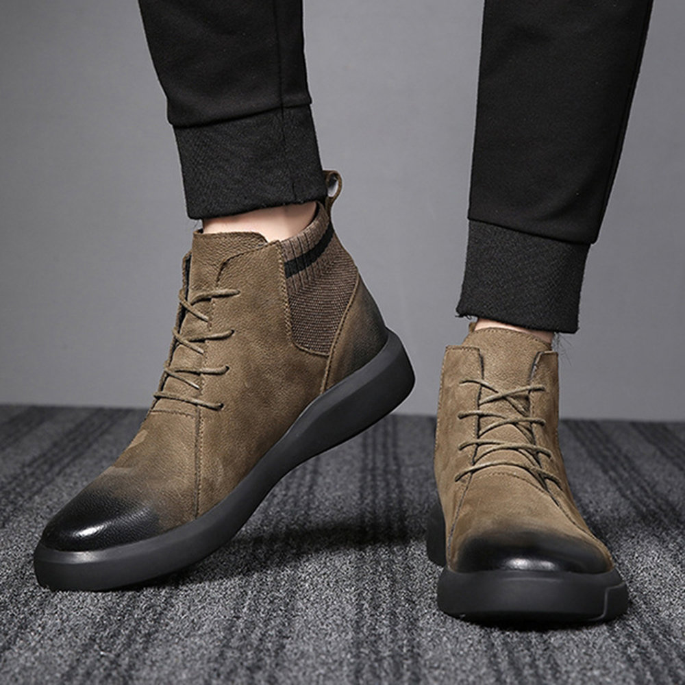Retro Leather Casual Boots