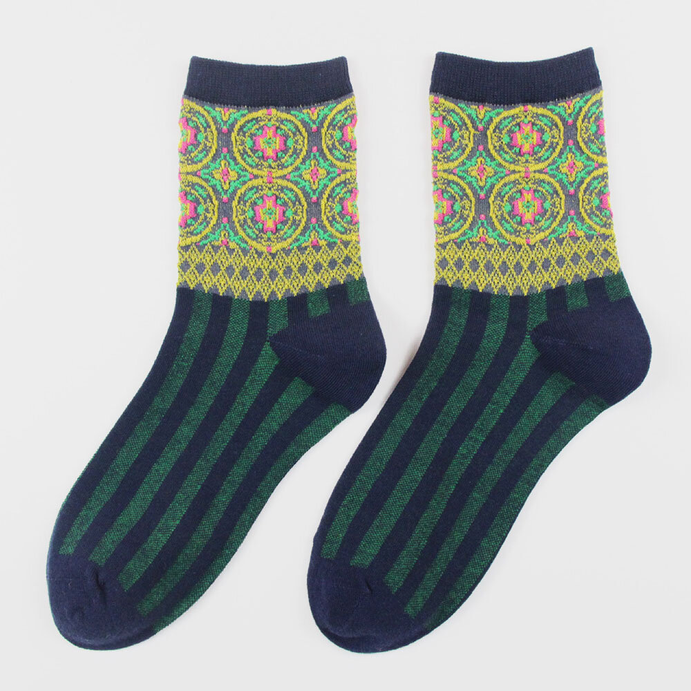 

British Style Retro Socks European And American Personality Striped Cotton Socks Fashion Ins Forest Socks Tide Socks