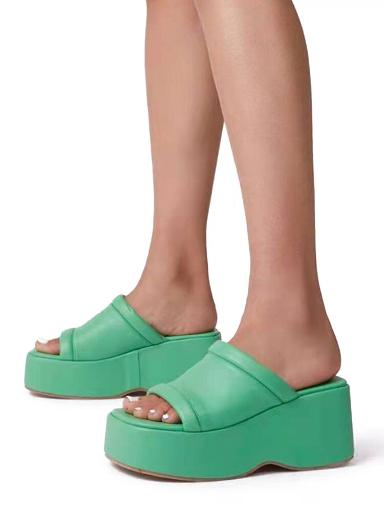 Plus Size Women Casual Summer Beach Vacation Wedges Slippers
