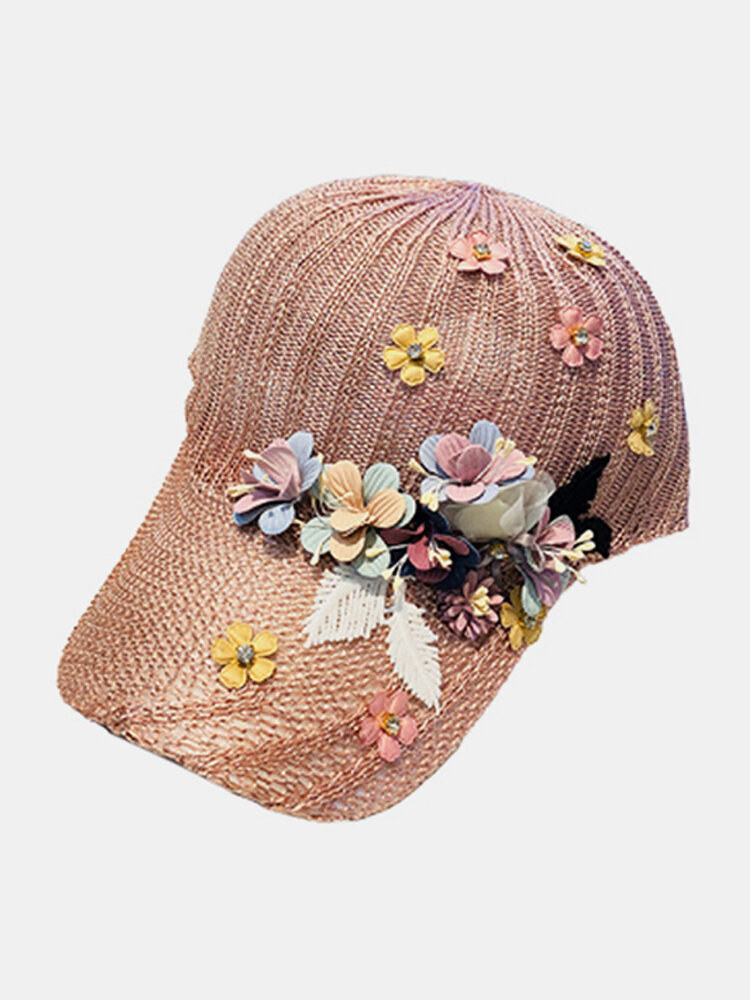Female Baseball Hat Flower Shade Breathable Wild Tide Casual Cap
