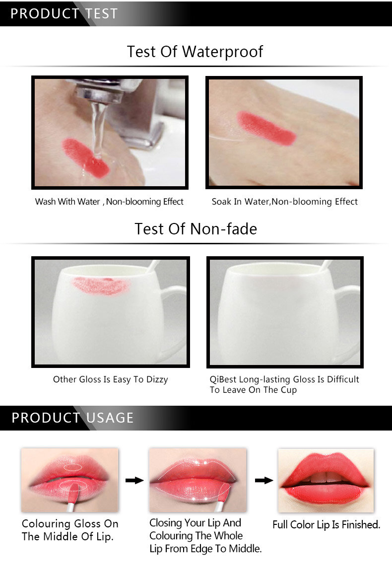 34 Colors Waterproof Long Lasting Non Stick Non Fade Matte Lip Gloss