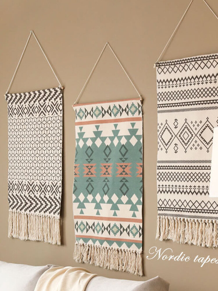 Tassel Bohemian Macrame Woven Wall Hanging Tapestry Retro Art Knitting Décor 
