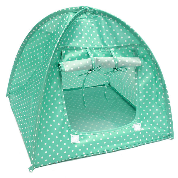 

Pet Mini Nylon Camp Tent Bed Puppy Play House Sun Shelter Kitten Cat Kitten For Travel Garden, Pink