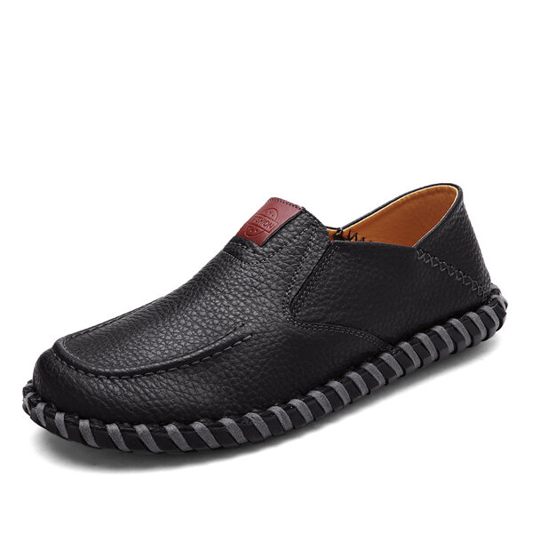 Men&#039;s Stitching Soft Sole Flat Shoes Slip On Casual Driving Loafers