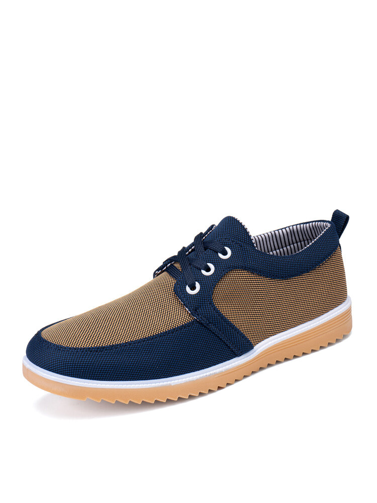 Men Lace-up Comfy Soft Non Slip Hard Wearing Old Peking Shoes