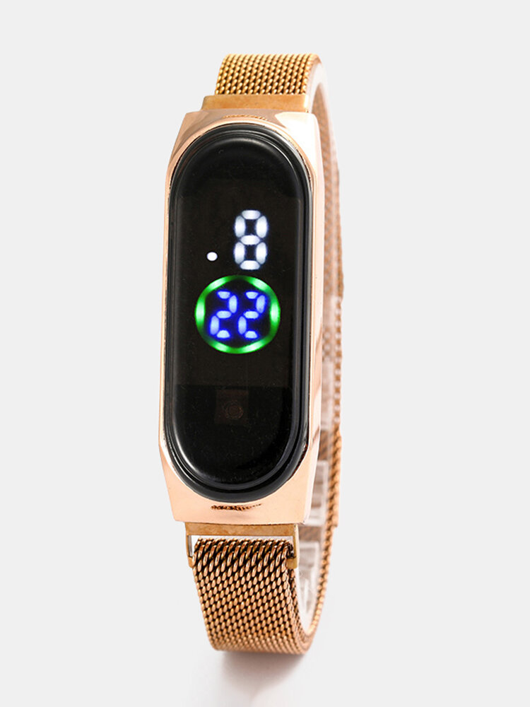 Fashion Simple Men Woman LED Digital Watch Luminous Sensor Waterproof Fitness Electronic Watch