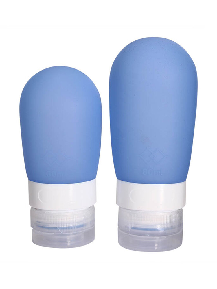60 and 80ml Bathroom Portable Travel Silica Gel Box Shampoo Bottles Lotion Container