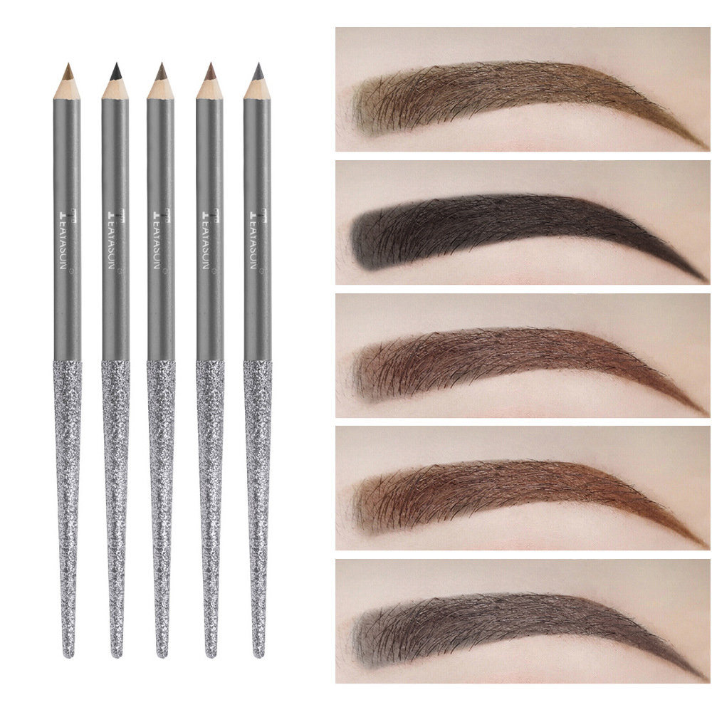 

Sliver Cigarette Eyebrow Pencil Waterproof Eyebrow Enhancers Long-Lasting Eye Brow Pen Eye Makeup, 01;02;03;04;05