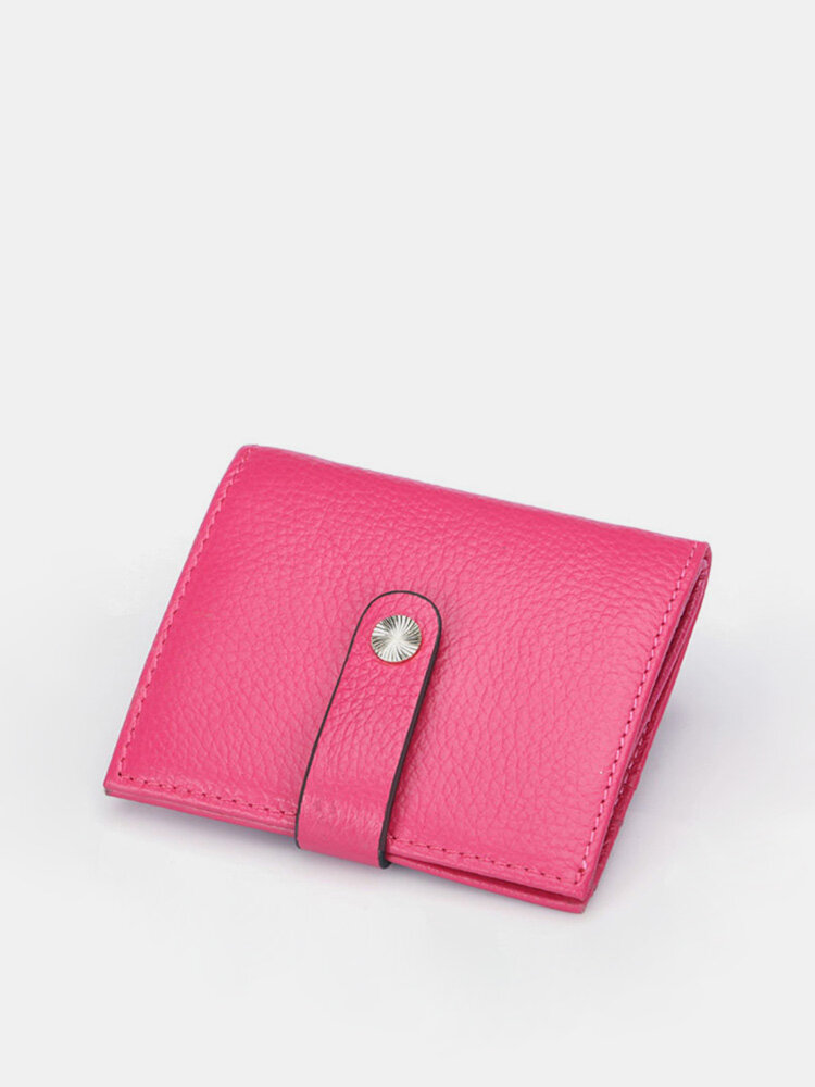 Women Genuine Leather Card Holder Simple Casual Wallet Purse