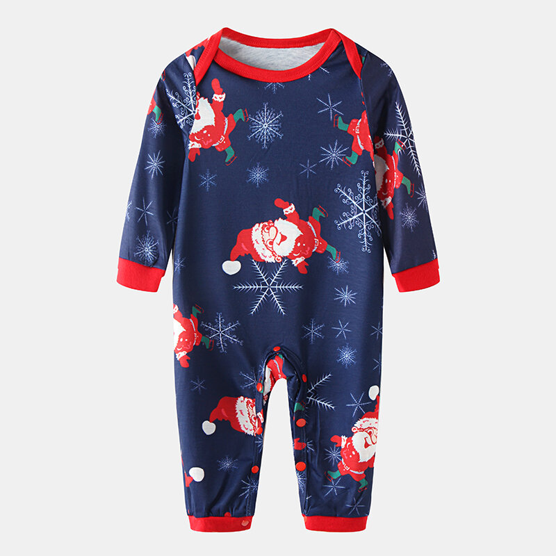

Baby Santa Claus Christmas Print Casual Rompers Set For 0-24M, As picture