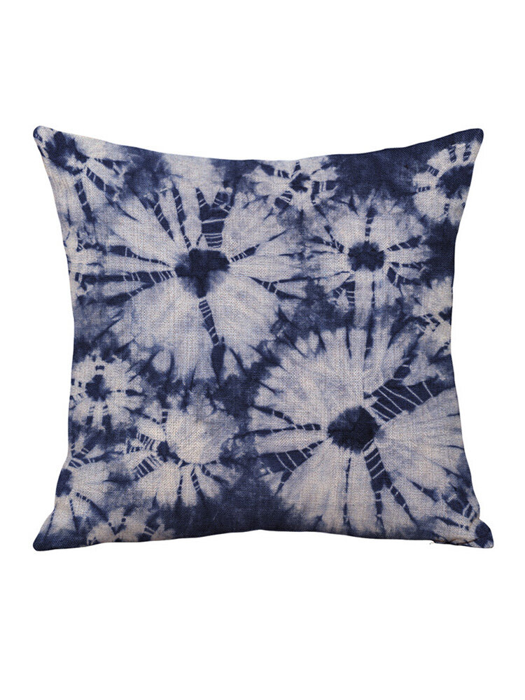 

Personalized Printing Pillow With Core Handmade Tie-dye Cotton Linen Hug Pillowcase Cushion Pillowcase Sofa Pillow