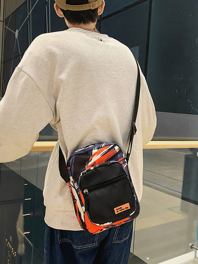 Unisexual Nylon Fabric Casual Light Weight Phone Bag Portable Waterproof Crossbody Bag