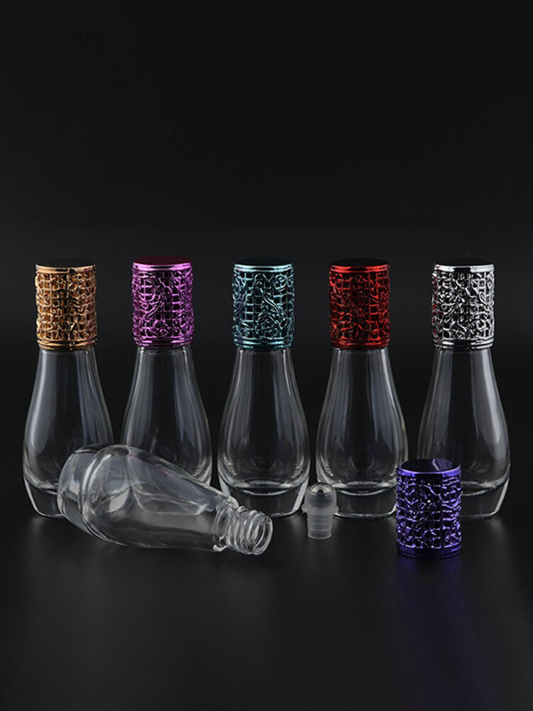 12ml Perfume Metal Roller Ball Glass Bottle Bowling Shape Empty Bottles