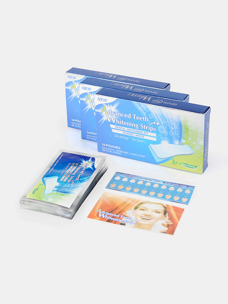 Advanced Teeth Whitening Strips Professional Mint Tooth Dental Whiten Kit