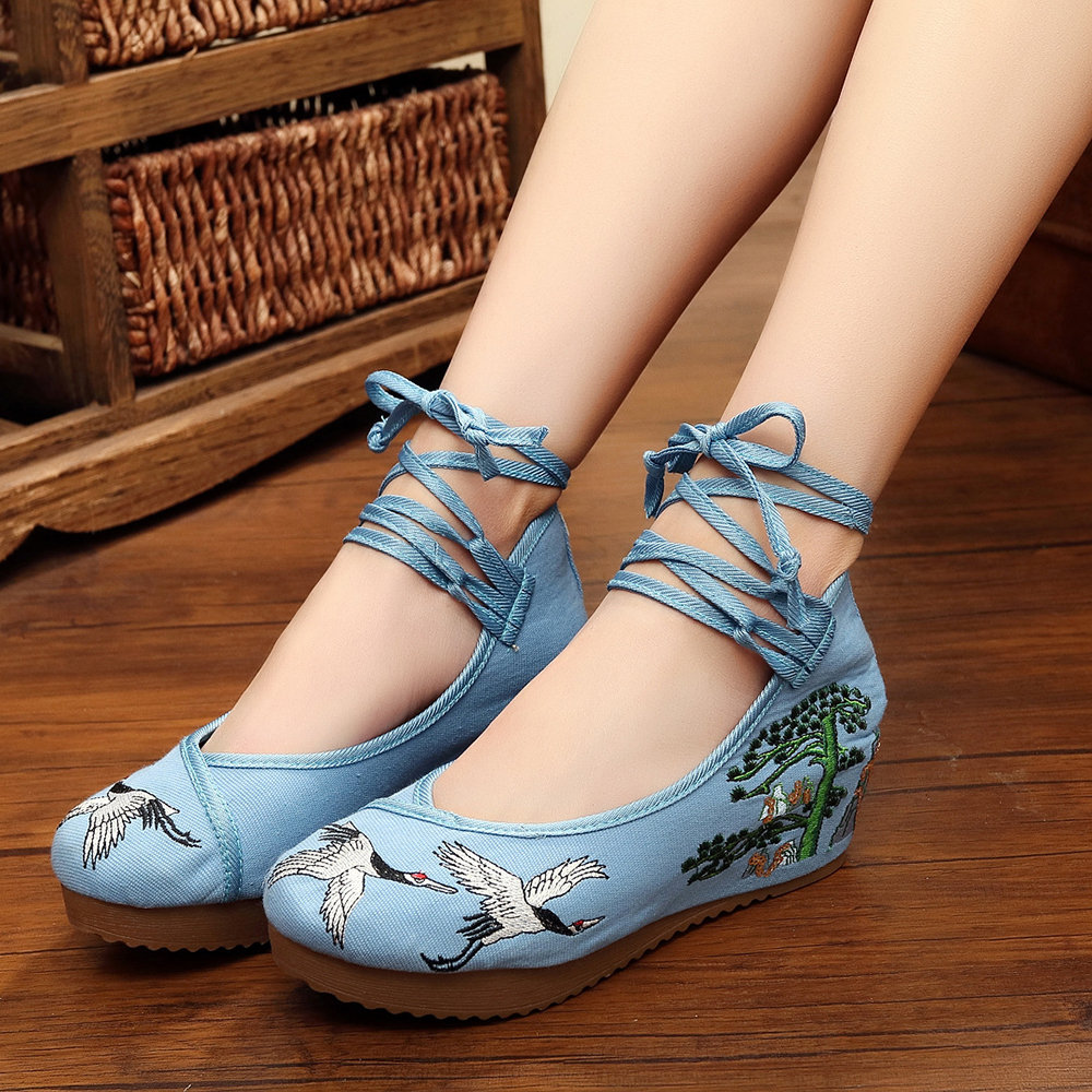 Vintage Lace Up Strappy Shoes