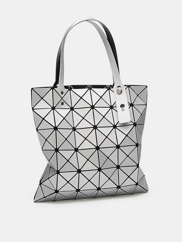 Women Fashion Rhombic Solid Handbag
