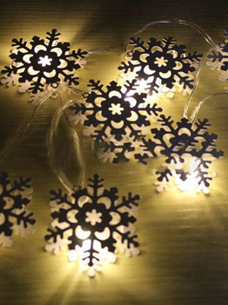KCASA KT-12 Halloween Decorated Snowflake Metal Lights 2 Meter 20 Lights