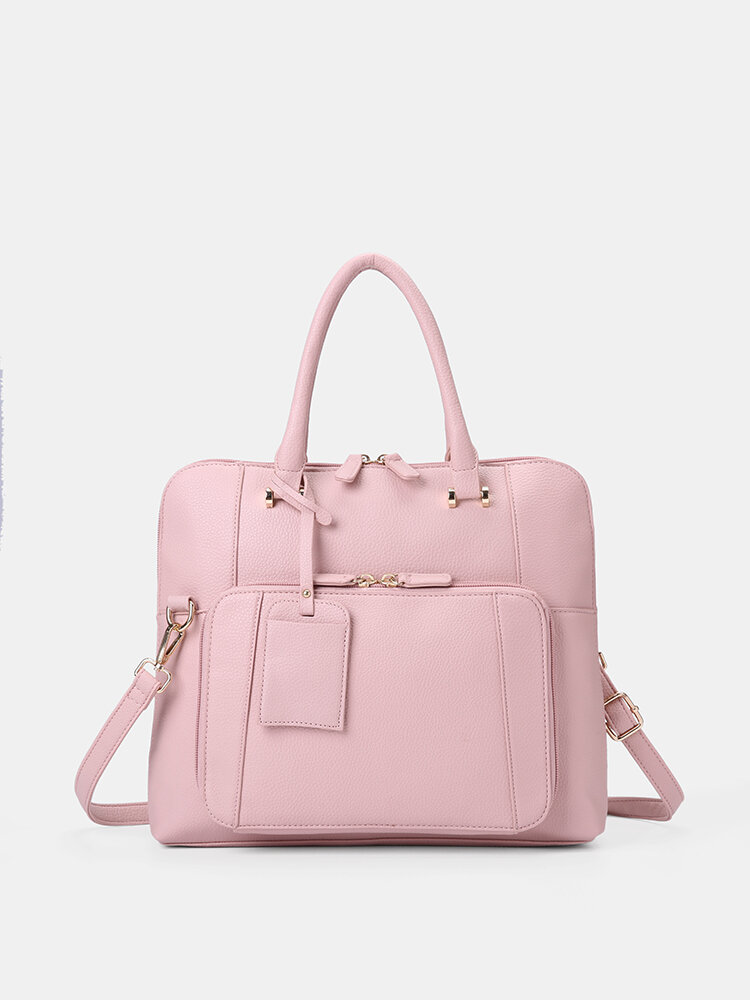 Women Design Solid Handbag Multifunction Business Crossbody Bag